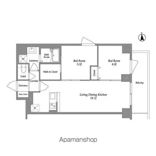 KDXレジデンス上板橋【4階】の間取り