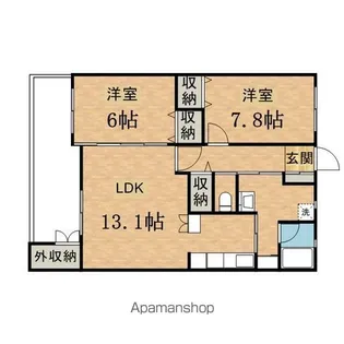 東京都日野市石田1丁目【マンション】の間取り
