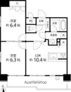 スペーシア秋葉原【13階】の間取り