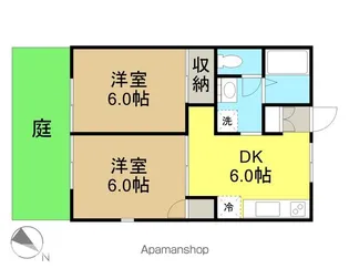 前川コーポ【101号室】の間取り