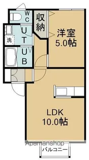 SUN RISE桔梗【2階】の間取り