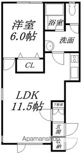 カーサソレイユN【2階】の間取り