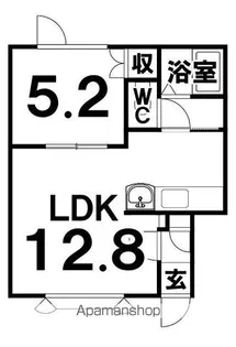 アイミーハウス【101号室】の間取り