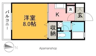 KANADA B棟【1階】の間取り