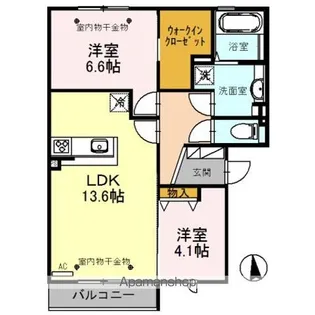 サンク・カルティエ【3階】の間取り