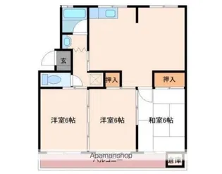ジーピー12番館【207号室】の間取り