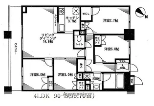 レジディア日本橋馬喰町【15階】の間取り