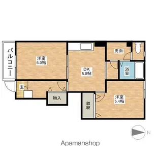 ピュア ウィンド【101号室】の間取り