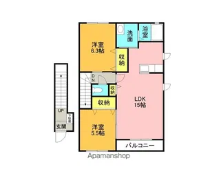 ソレイユハイツ【201号室】の間取り
