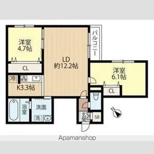 WELL BRIGHT東雲 RESIDENCE【4階】の間取り