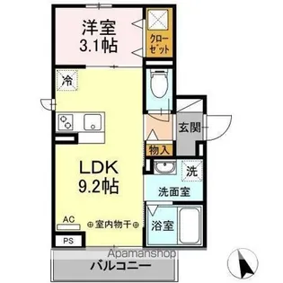 アベニュー有玉【1階】の間取り