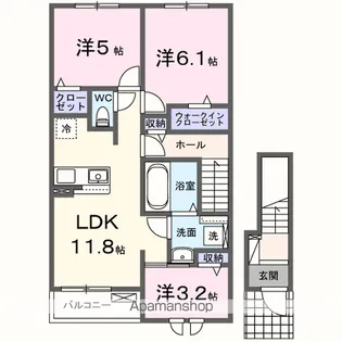 アルコ・イリス【2階】の間取り