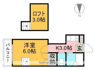 ミニミニ中久万【2階】の間取り