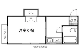 メローペウエスト【203号室】の間取り