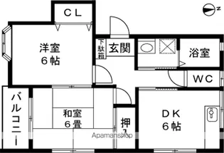 エステート新保【201号室】の間取り