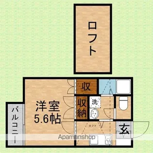 スカイハイツ鶴瀬【2階】の間取り