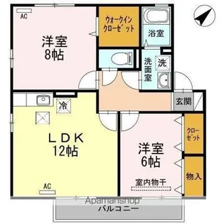セジュールプルミエ A棟【1階】の間取り