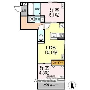 (仮称)足立区六町2丁目PJⅡ【2階】の間取り