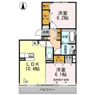 サニー五月田【2階】の間取り