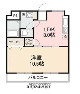 ロゼ上之町【2階】の間取り