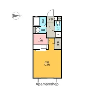 ボヌールN【102号室】の間取り