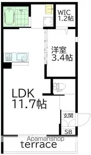 ARIKADIA桜上水 A棟【111号室】の間取り