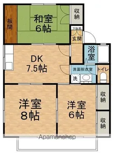 クレストファイブ E【212号室】の間取り