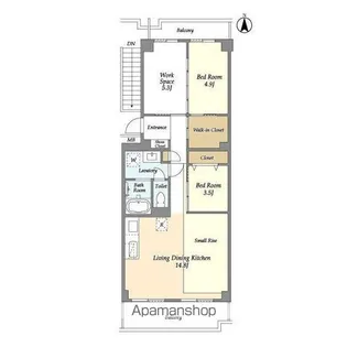 コンフォリア竹ノ塚イースト【11階】の間取り
