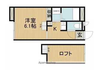 レオパレスカクモ【201号室】の間取り