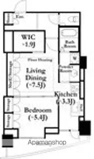 河田町ガーデン1号棟【30階】の間取り