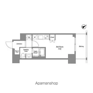 レックスガーデン横浜反町公園【4階】の間取り