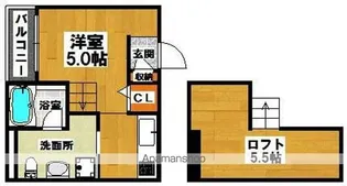 LUNA堺東【2階】の間取り