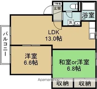 ヴィラプレールヒル【2階】の間取り