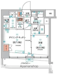 ハーモニーレジデンス東京羽田スカイブリッジ【6階】の間取り