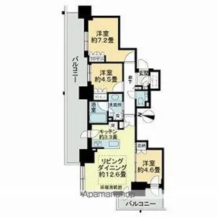 ザ・札幌タワーズ ウエストタワー【5階】の間取り