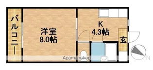 クレイドル【205号室】の間取り