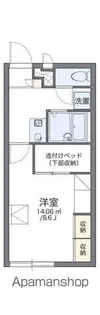レオパレス二葉の里【2階】の間取り