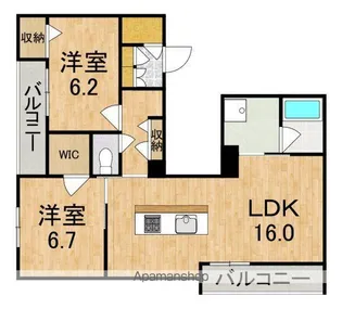 シャーメゾン西大寺南【2階】の間取り