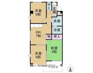 ハイリッジ牧野【501号室】の間取り