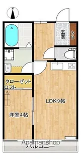 ホエールシャイン【202号室】の間取り