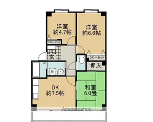 フォブールとよしま【1階】の間取り