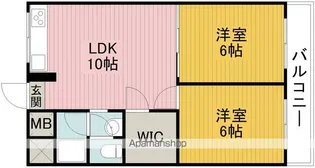 蛍池ハイツ西棟【3階】の間取り