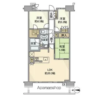 ウェリス稲毛 オアシスブロック【11階】の間取り