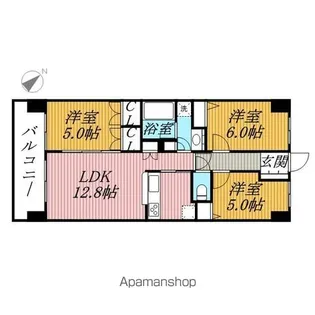 エコロジー千葉みなとレジデンス【10階】の間取り