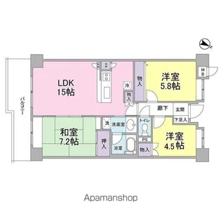 アイルサイドテラス【5階】の間取り