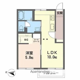 フレグランス穂高B【2階】の間取り