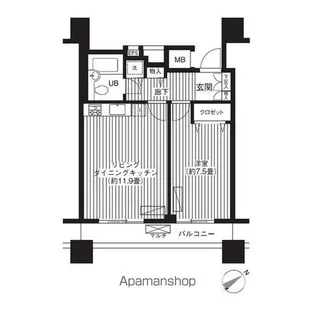 LOOPーM【10階】の間取り
