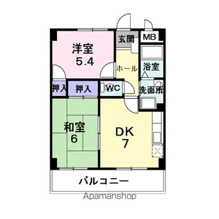 パークウエストⅡ【3階】の間取り