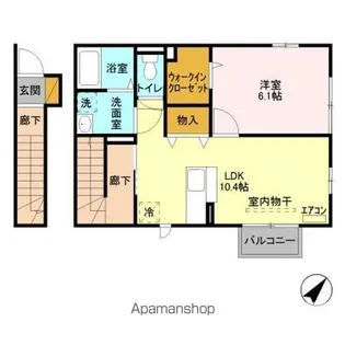 シーリーコート【2階】の間取り