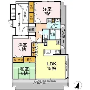 D’クラディア西ノ内 405号室【4階】の間取り